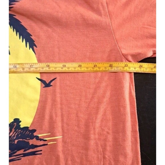 Mad Engine Men’s Sunset Beach Palm Trees Vacation Graphic T-Shirt XLT Orange - Picture 3 of 6
